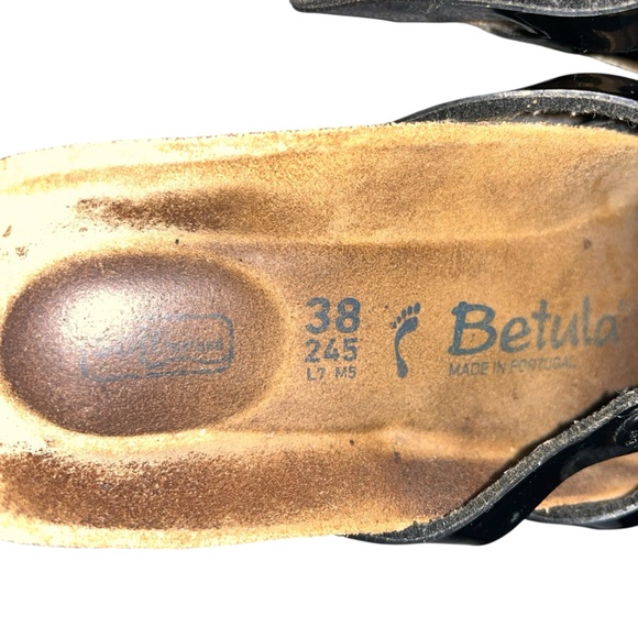 Birkenstock Betula Vinja Black Patent Sandals Size 38 (US 7) - Picture 2 of 8